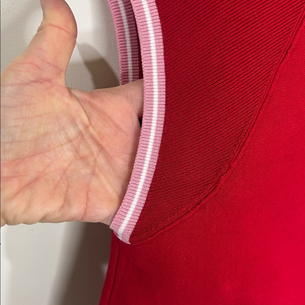 ANTHROPOLOGIE Maeve Knit Muscle Peplum Tank Top Red Size Small - Picture 14 of 16